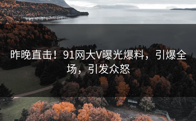 昨晚直击！91网大V曝光爆料，引爆全场，引发众怒