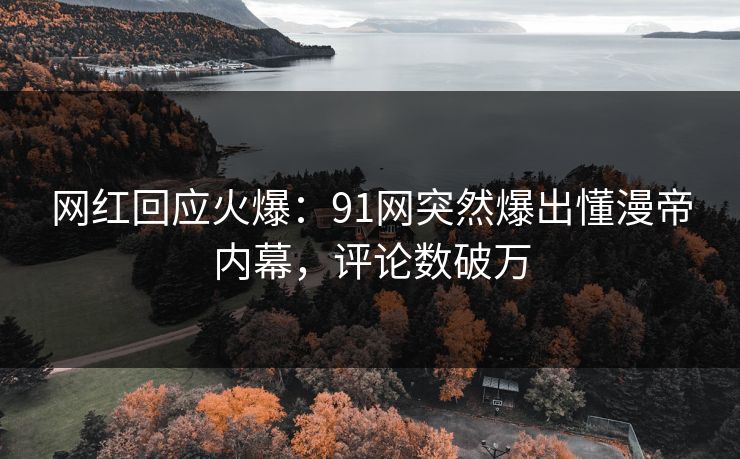 网红回应火爆：91网突然爆出懂漫帝内幕，评论数破万
